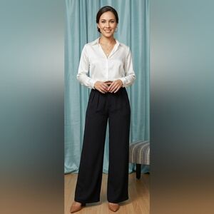 Women's Black Wide-Leg Pants